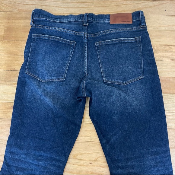 J Crew Jeans Men 32x32 Straight Slim Blue Denim Kurabo Cotton Dark Wash - Picture 4 of 10